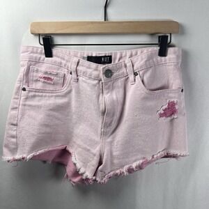 Kut From The Kloth‎ Distressed Raw Hem Pinm Jean Jane High Rise Shorts, Size 2